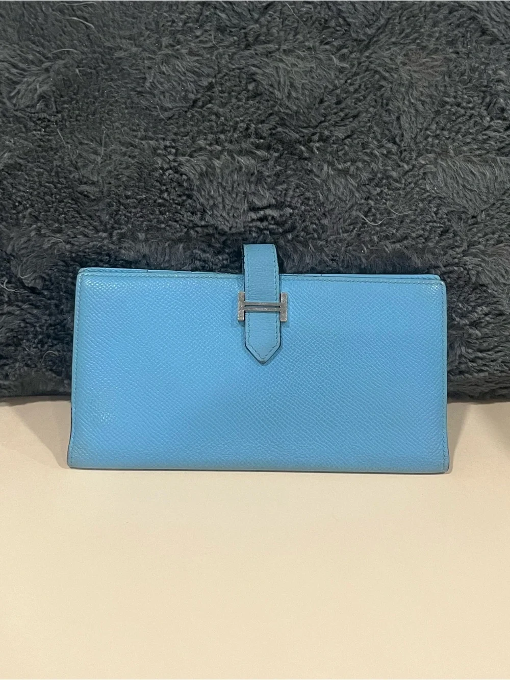 Hermes Blue Bearn wallet